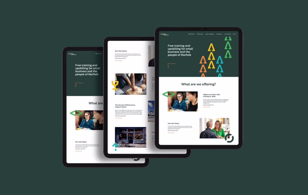 Delivering a bottom-up brand and website for a Norfolk BIDs upskilling initiative