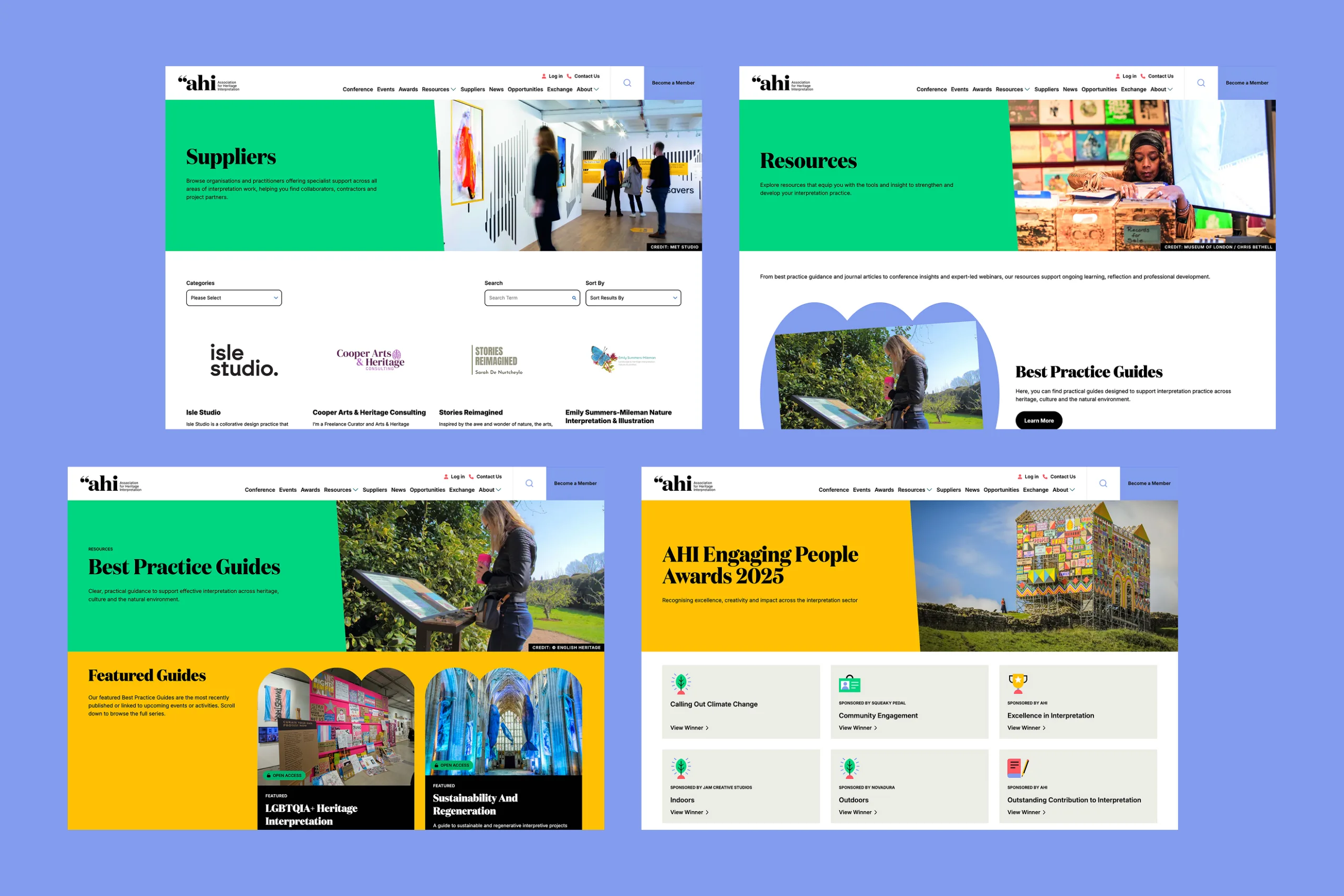 Association for Heritage Interpretation - Web Design