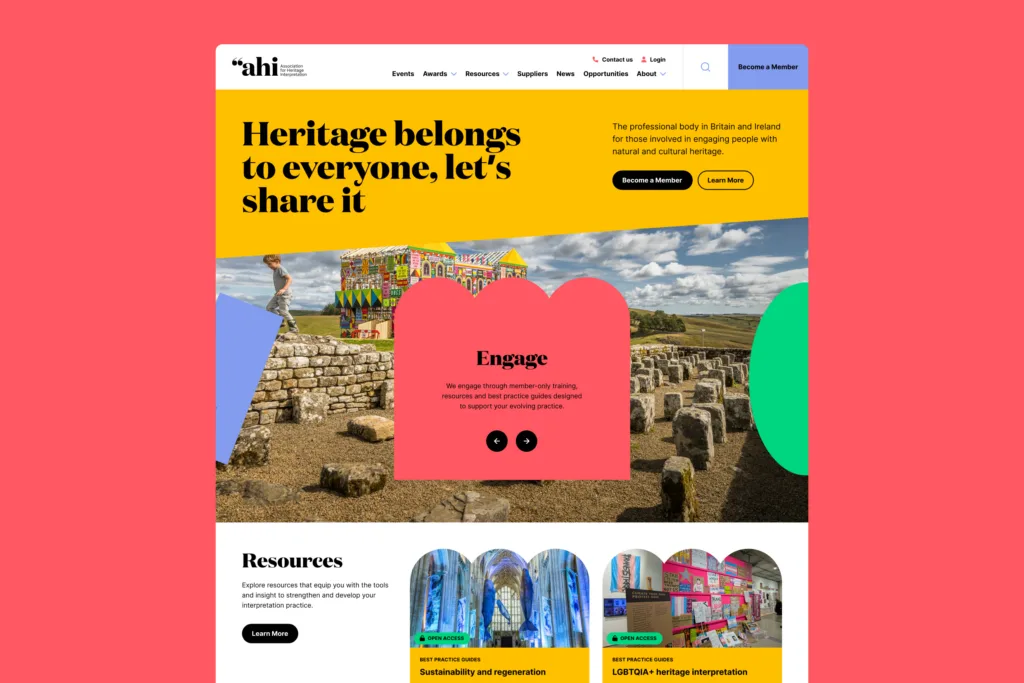 Association for Heritage Interpretation - website build