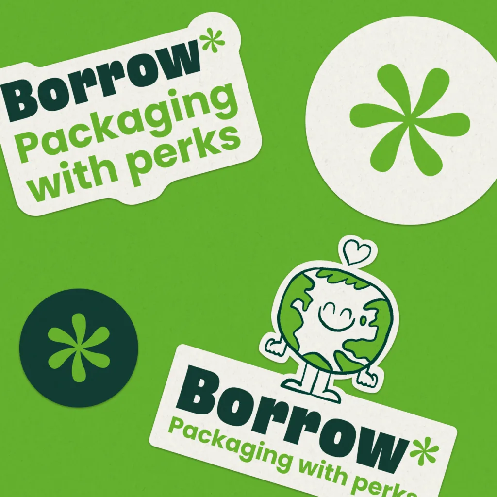 Borrow - Branded Sticker Design