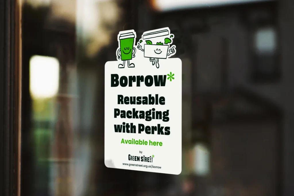 Borrow - Cafe Sticker - Campaign