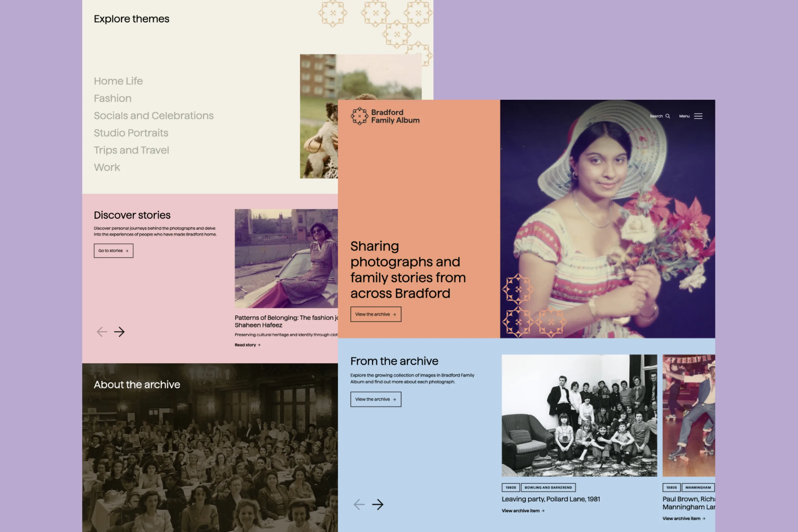 Bradford Family Album - Impressions Gallery - Website Design