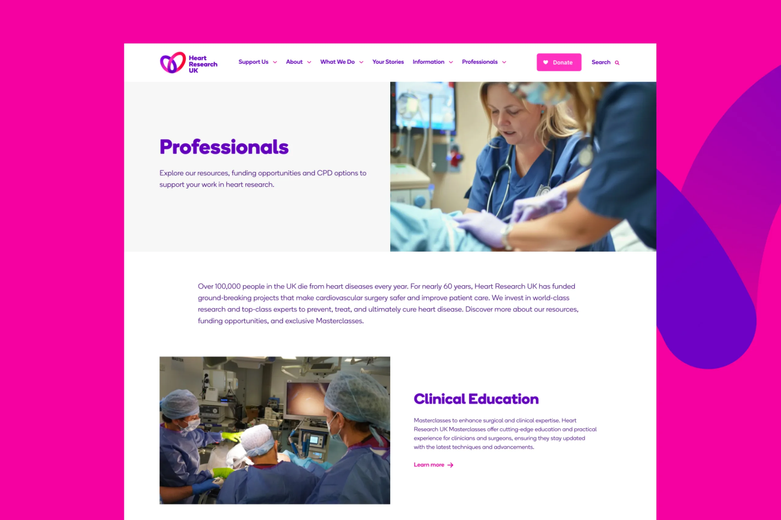 Heart Research UK - Website Design and Build