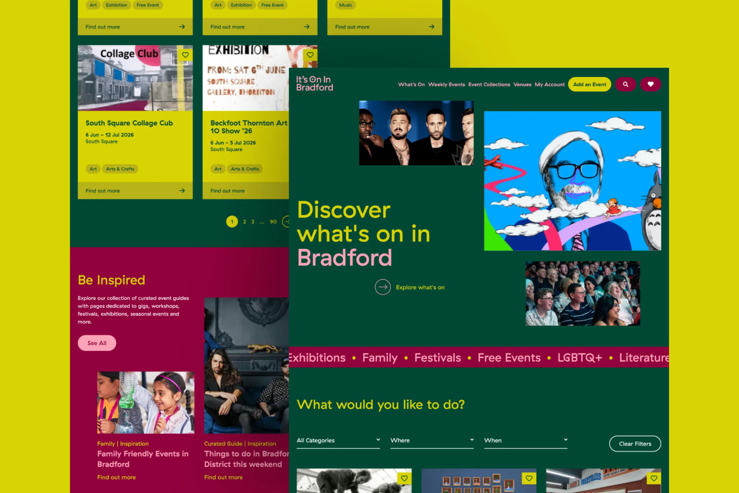 It's On in Bradford - Web Design - Events Guide