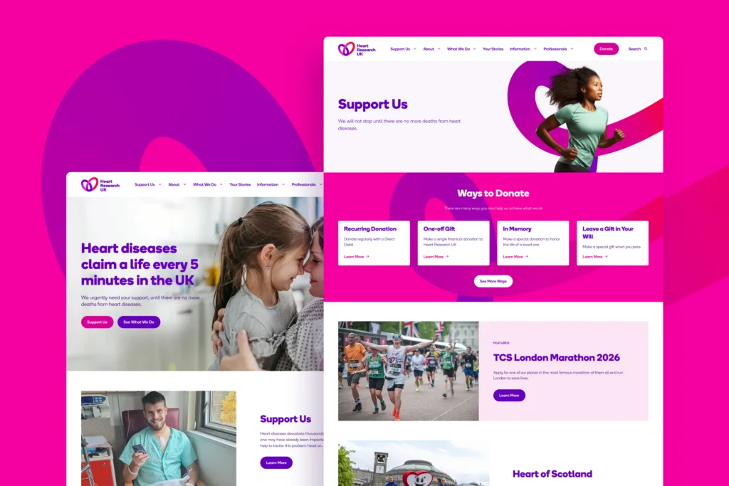 Heart Research UK - Website Design and Build