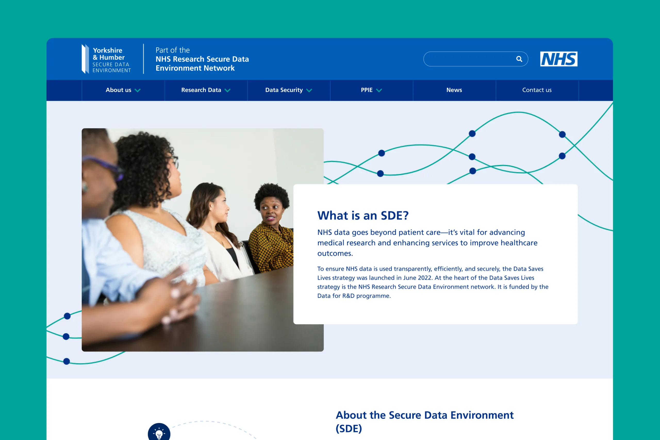 The Yorkshire and Humber Secure Data Environment (SDE) - Web Design and Build - NHS