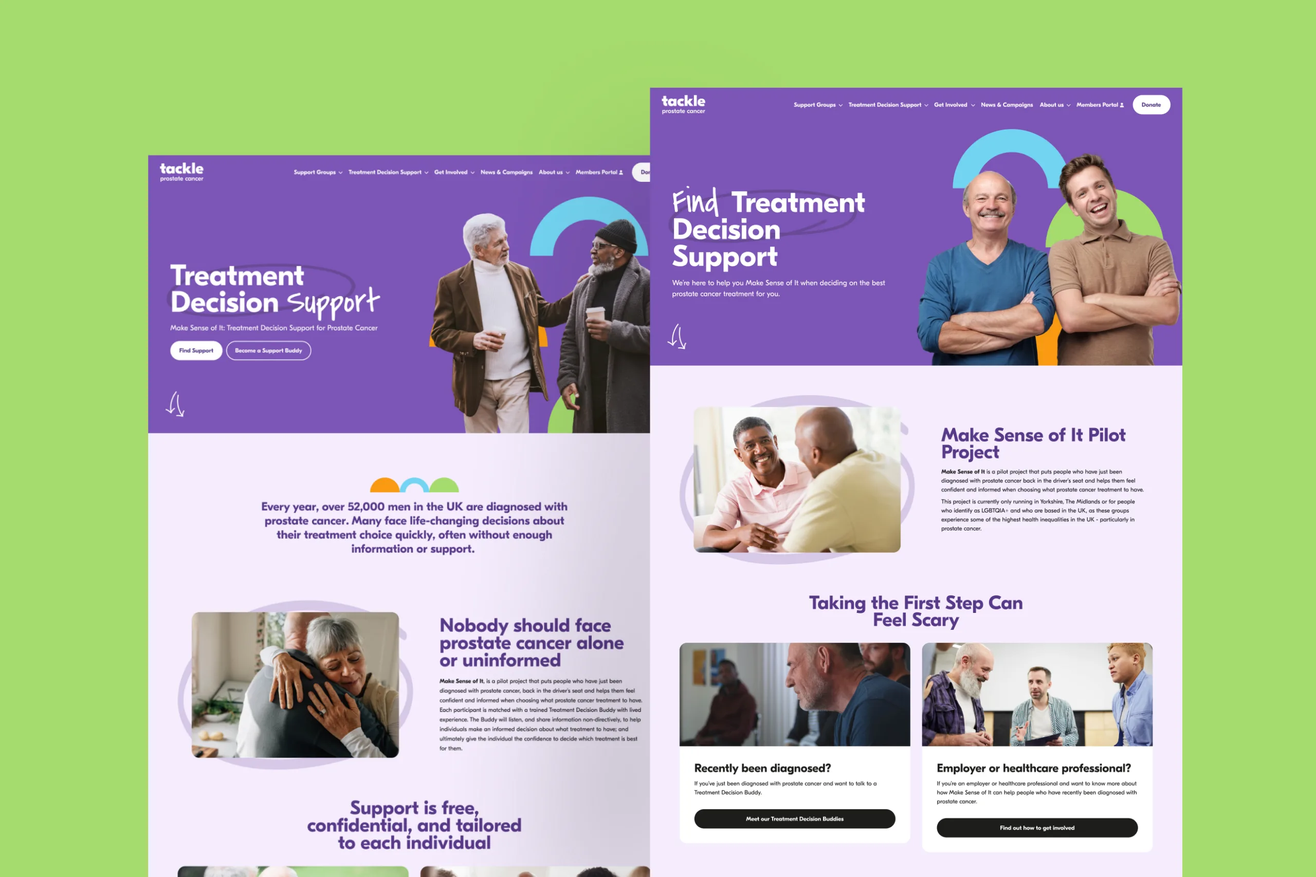 Tackle Prostate Cancer - Website Design and Build for the Charity