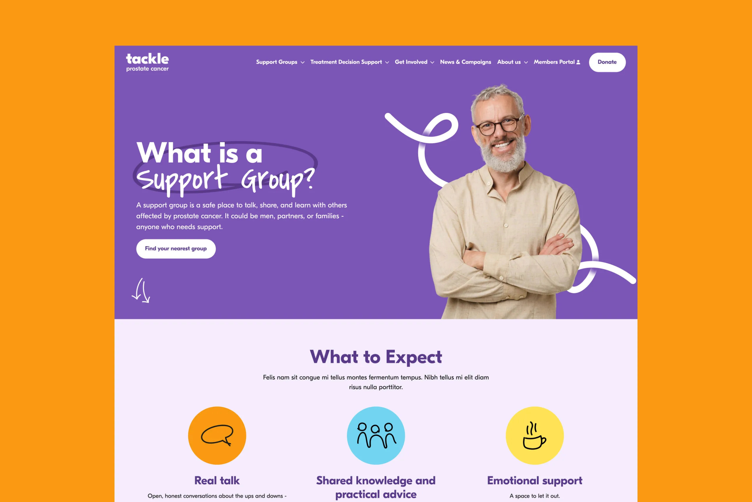 Tackle Prostate Cancer - Charity Web Design and Build