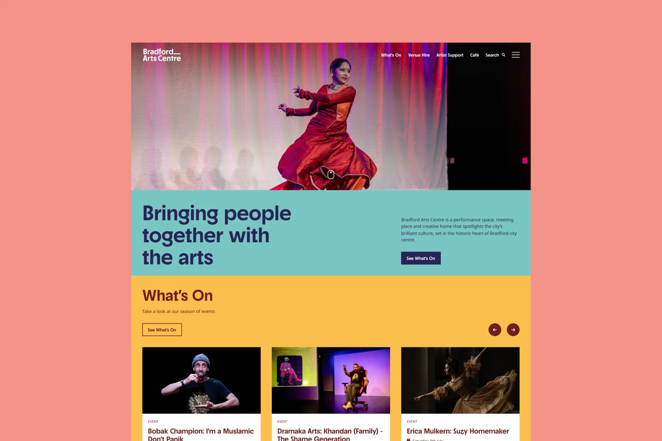 Bradford Arts Centre - Web Design and Build
