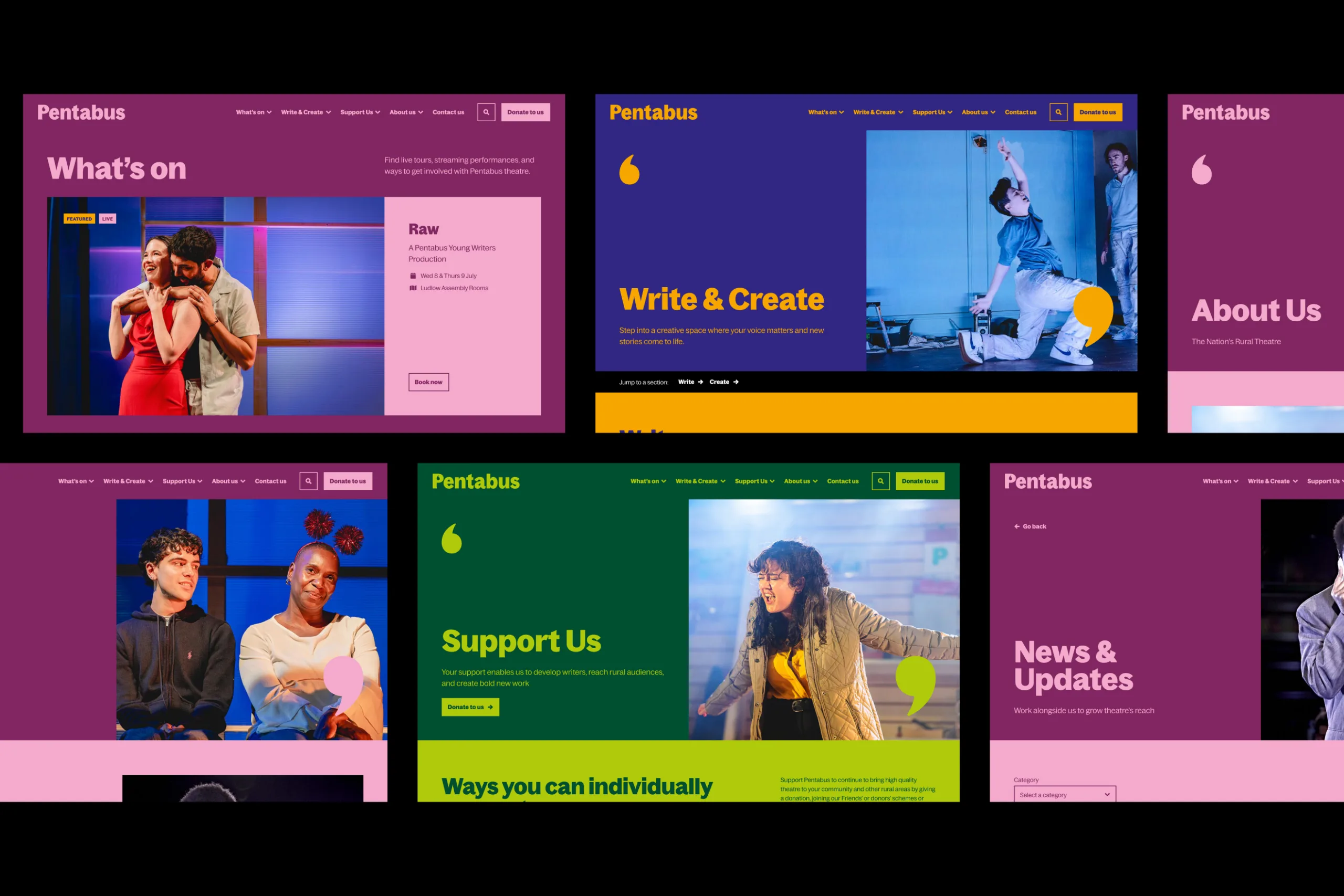 Pentabus - Theatre Website Design and Build