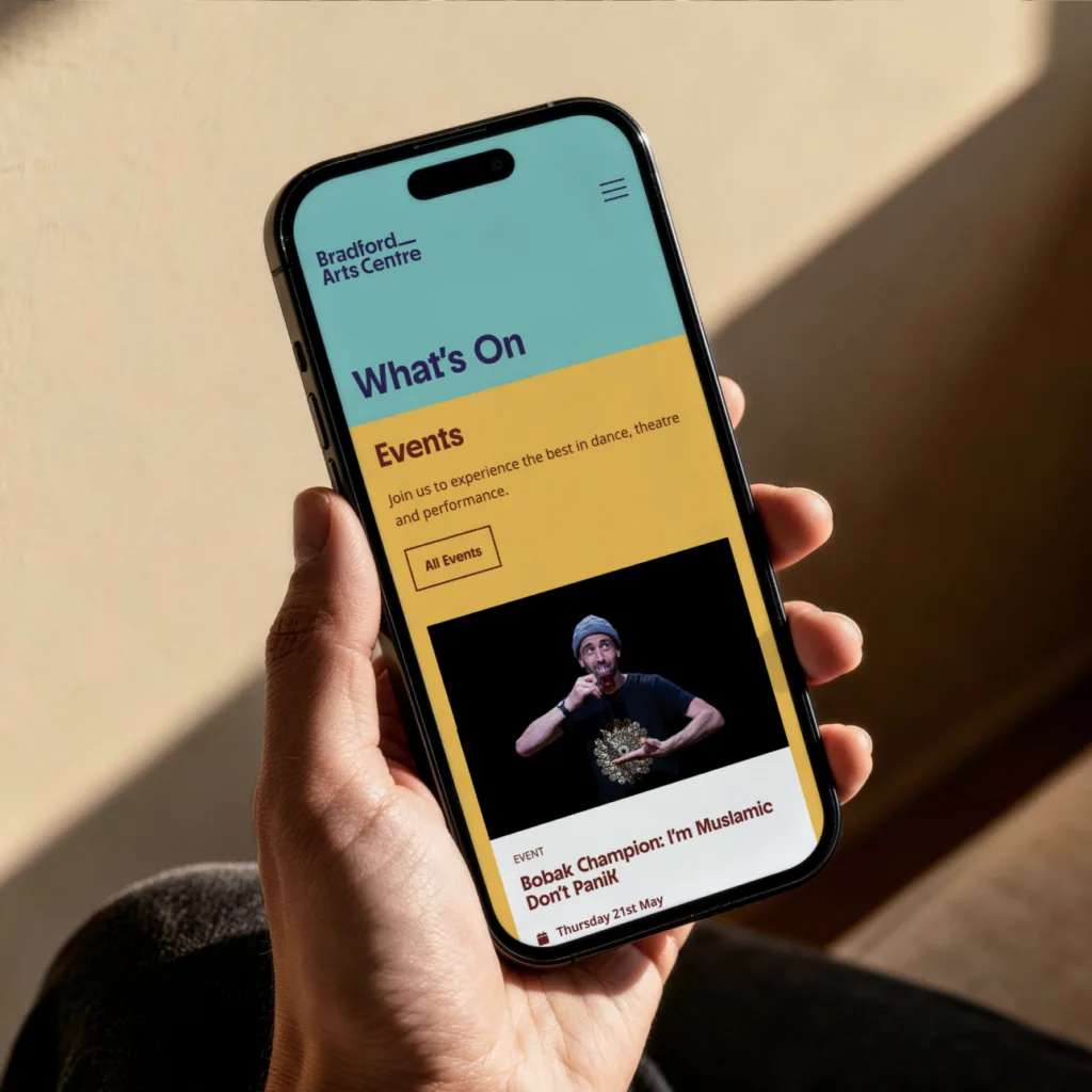 Bradford Arts Centre - Website Design and build