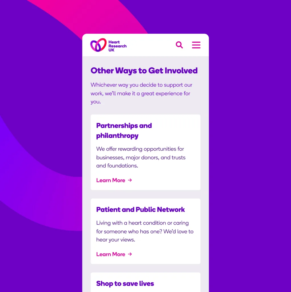 Heart Research UK - WordPress Website