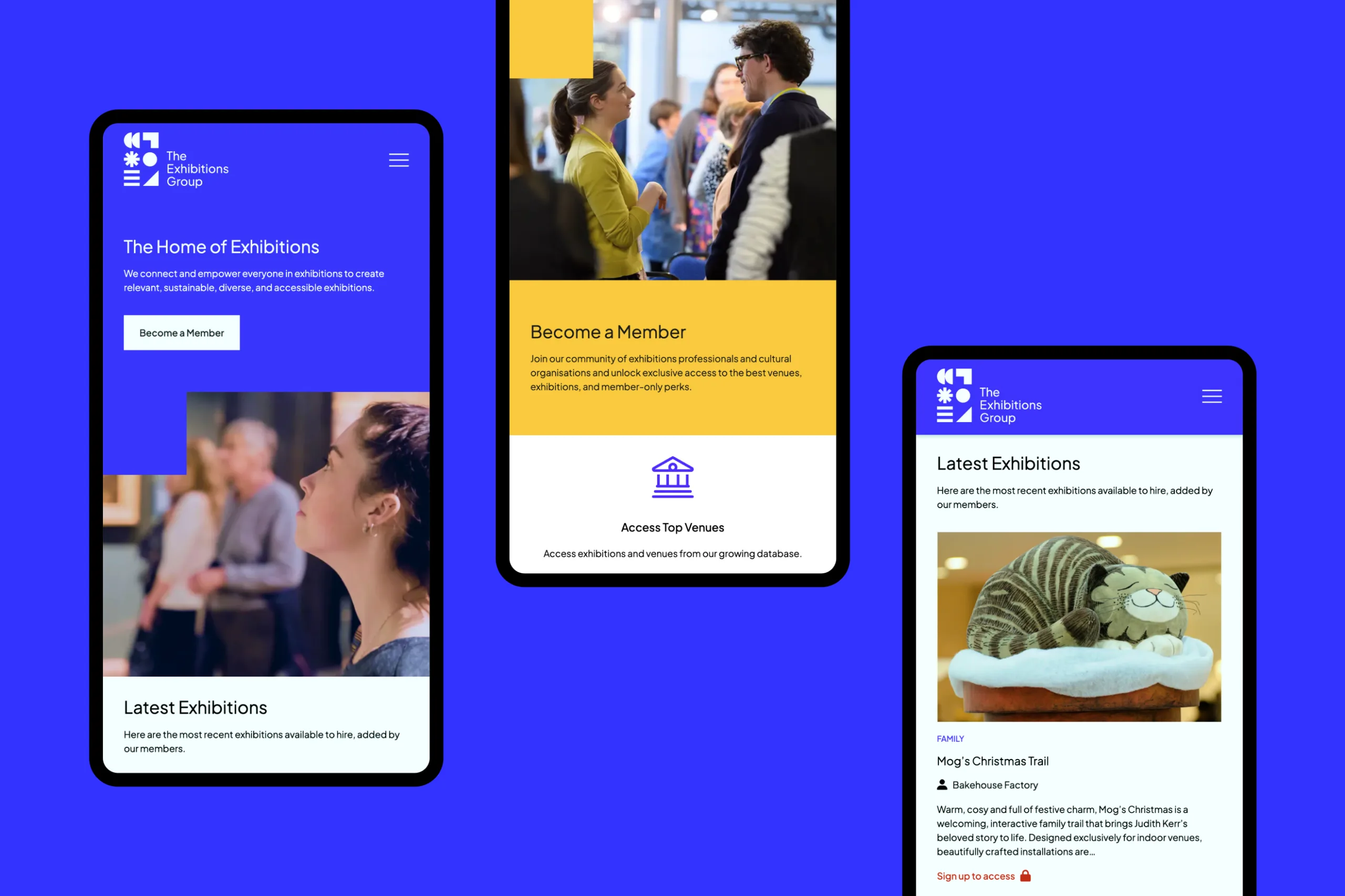 The Exhibitions Group - Website Mobile-First