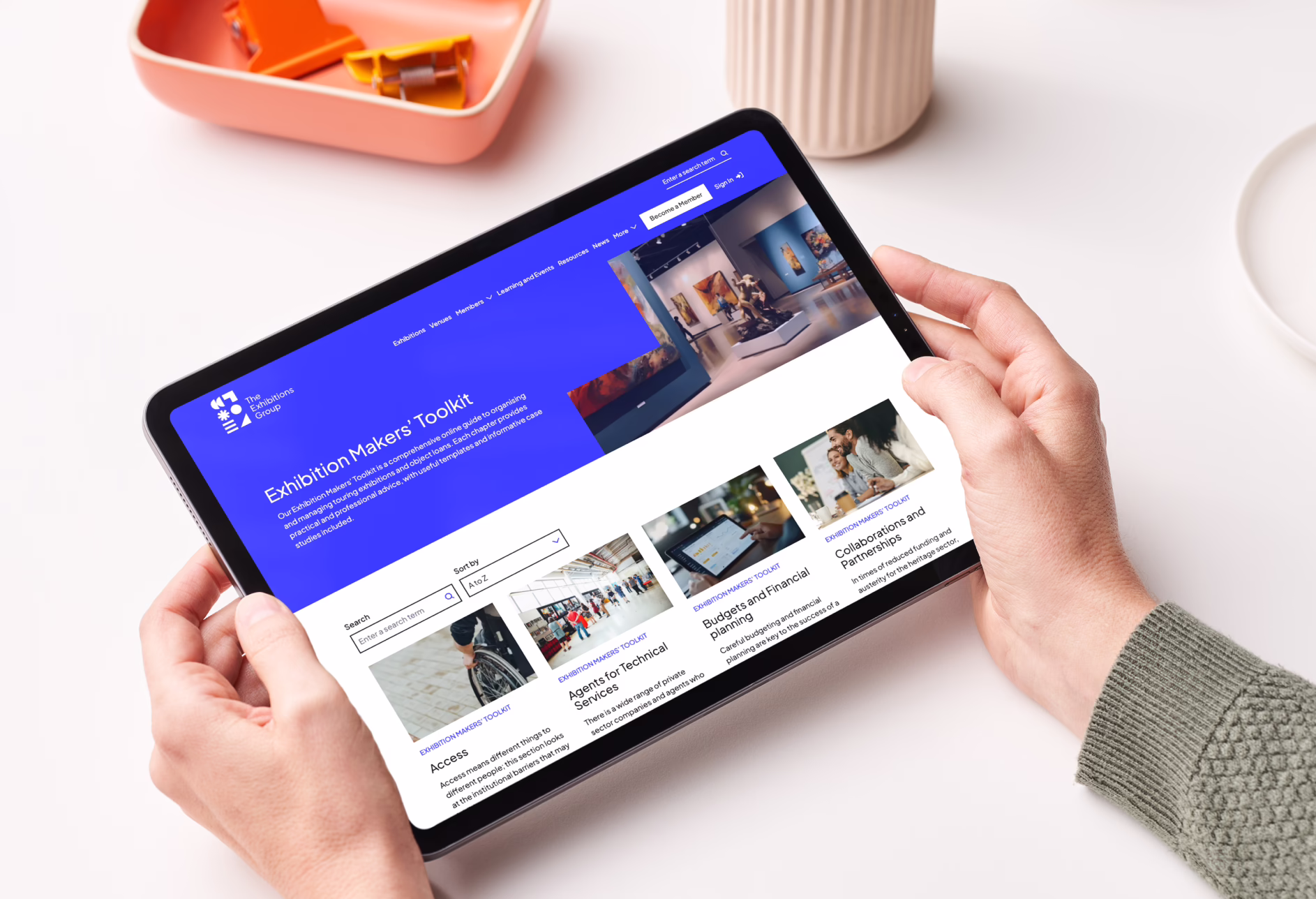 The Exhibitions Group membership website