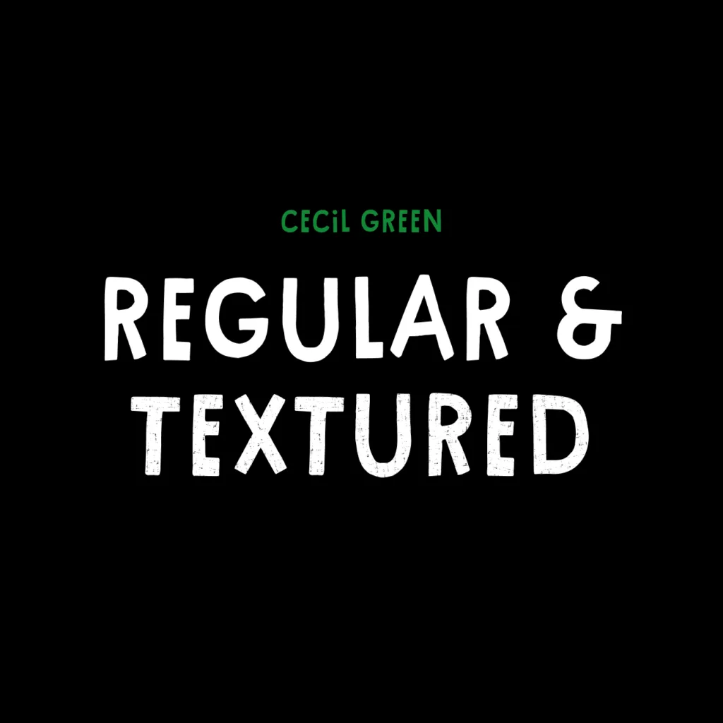Cecil Green Arts - Typeface design